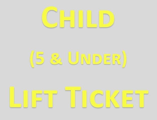 Picture of Child (0-5) Lift Ticket