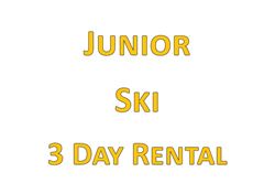 Picture of Junior Full Ski Setup 3 Day Rental