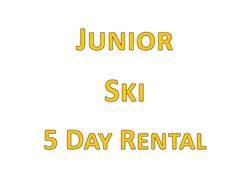 Picture of Junior Full Ski Setup 5 Day Rental